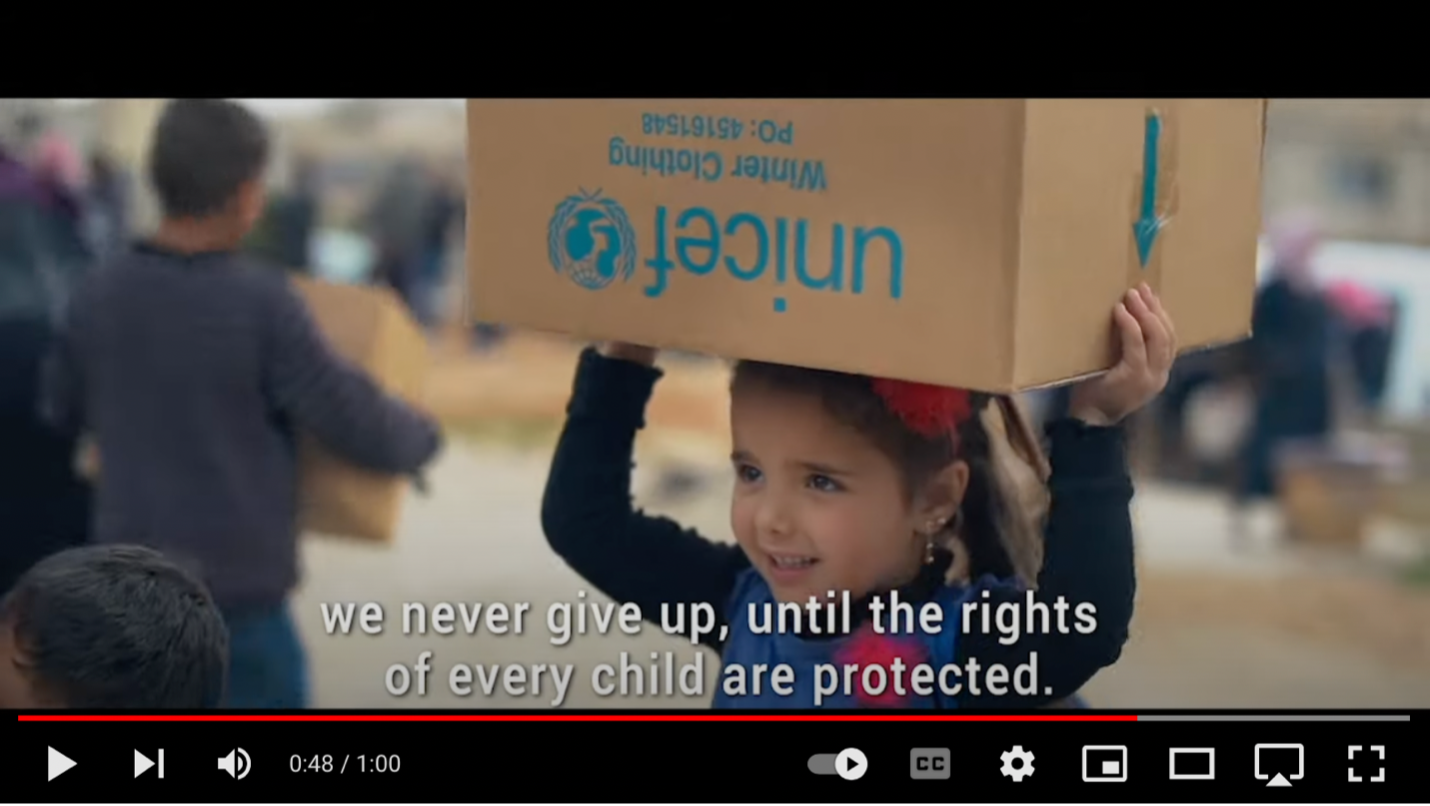 UNICEF:  Never Give Up video